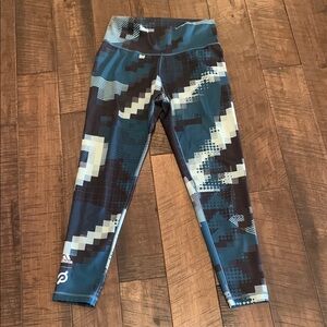 Adidas Blue Geometric Leggings